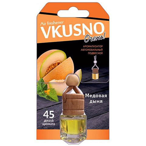 Ароматизатор в машину подвесной, бочонок, Freshco, Vkusno Дыня, AR1VB006