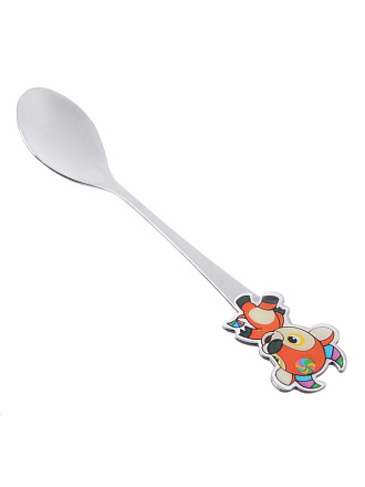 Ложка детская нержавеющая сталь, Зверушка, в ассортименте, 815-191