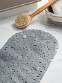 Коврик для ванной, антискользящий, 0.37х0.66 м, ПВХ, серый, Ракушки, Y4-11225 - фото 2