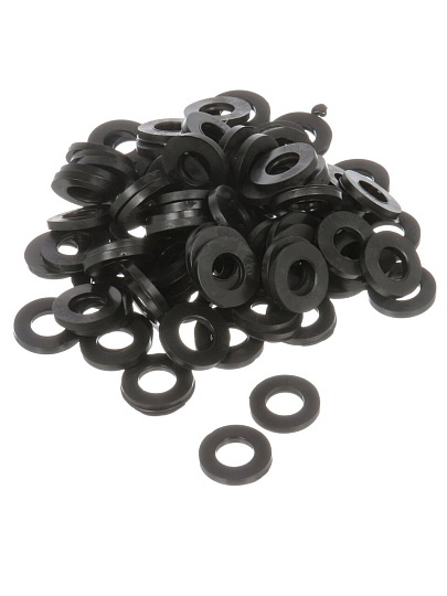 Прокладка уплотнительная 100 шт, 1/2'', резина, СантехКреп, 2.8.2.Ф