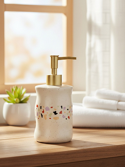 Дозатор для жидкого мыла Мозаика, керамика, 7.7x11/17 см, BCE3075AA-LD