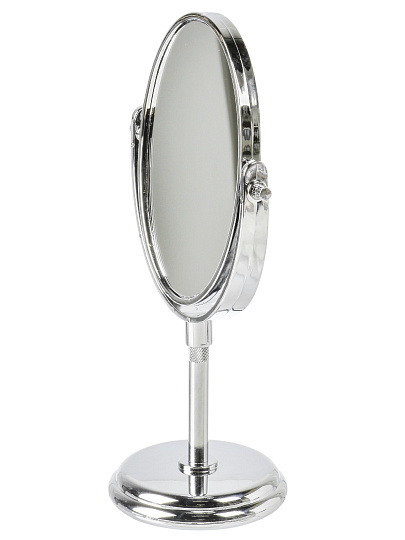 Зеркало настольное, 15.5х27.8 см, круглое, на ножке, хром, Y4-11321