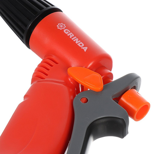 Пистолет поливочный ABS пластик, регулируемый, курок сзади, Grinda, P-R, Распылитель