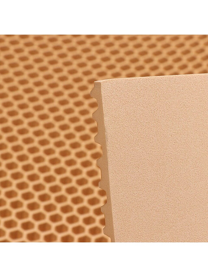 Коврик универсальный, 60х80 см, прямоугольный, EVA, песочный, соты, УК060080