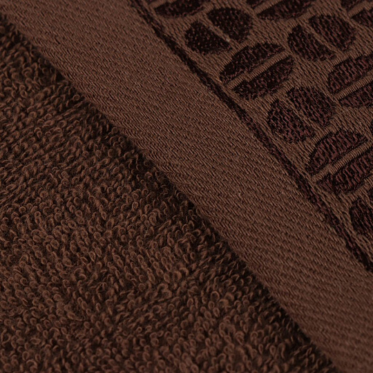 Полотенце кухонное махровое, 30х50 см, 450 г/м2, 100% хлопок, Barkas, Время кофе, кофейное, Узбекистан