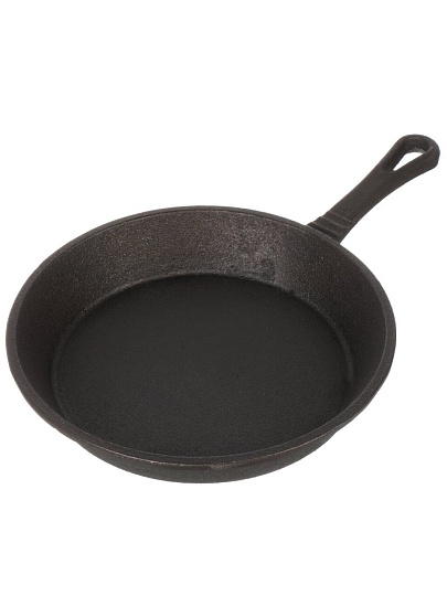 Сковорода чугун, 22 см, Гурман, DavrMetall, с литой ручкой, индукция