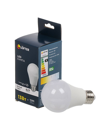Лампа светодиодная E27, 13 Вт, 100 Вт, 220 В, груша, 4000 К, нейтральный белый свет, Lofter