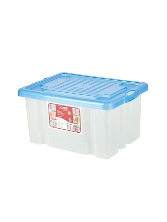 Ящик хозяйственный, 18 л, 41х30х21 см, с крышкой, в ассортименте, Darel, ЯФ0118