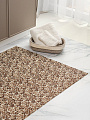 Коврик для ванной, антискользящий, 0.8х15 м, вспененный ПВХ, Вилина, V15-brown, камни