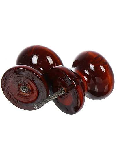 Ручка БТ1, 6066, круглая, темное дерево, дерево