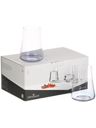 Стакан 400 мл, стекло, 6 шт, Bohemia, Xtra, для воды, фиолетовый люстр, 23023/90397/400