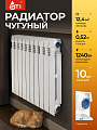 Радиатор чугун, 500х80 мм, STI, Nova, 10 секций