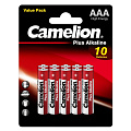 Батарейка Camelion, ААА (LR03, 24A), Alkaline Plus, щелочная, 1.5 В, блистер, 10 шт, 14853