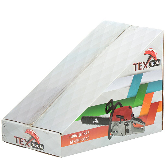 Пила цепная бензиновая, Техпром, 3.53 л.с., 2600 Вт, длина шины 45 см, шаг цепи 0.364 дюйм, 62 звена, ПЦБ-18/2600