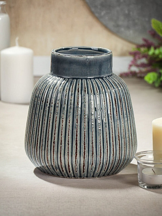 Ваза керамика, настольная, 18х8.5 см, Ночная мгла, Y6-10156
