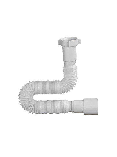 Гофра для сифона 1250 мм, 1&quot; 1/2х40/50, полипропилен, с гайкой, Orio, АС-10132