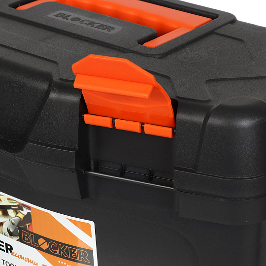 Ящик для инструментов, 16 '', 21.4х40.5х23 см, пластик, Blocker, Master Economy, + органайзер, BR6671ЧРОР