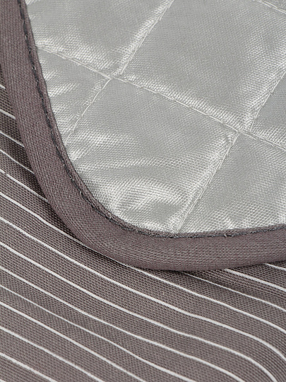 Набор кухонный 2 шт, варежка 30х17 см, прихватка 17.5х17.5 см, полиэстер, серый, B180064