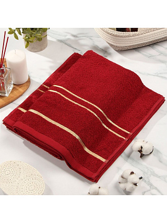 Полотенце банное 70х140 см, 100% хлопок, Азия, Silvano, бордо, Узбекистан