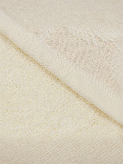 Полотенце банное 70х140 см, 100% хлопок, 500 г/м2, Перо, Silvano, слоновая кость, Узбекистан