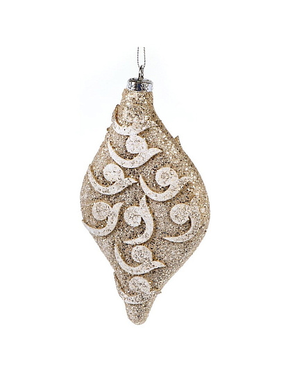 Елочное украшение Веретено, шампань, 18х10 см, SYPMQA-102292