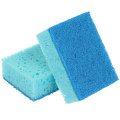 Губка для посуды 5 шт, Lasur, поролон, абразивная фибра, 100х70х33 см, Leonord, голубая