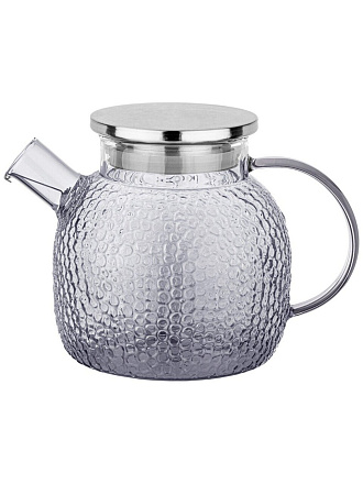 Чайник заварочный стекло, 1 л, с ситечком, Agness, 887-206