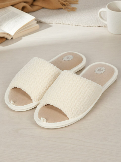 Тапки для женщин, полиэстер, в ассортименте, р. 38, открытые, Lucky Land, 5095W-PVC-O