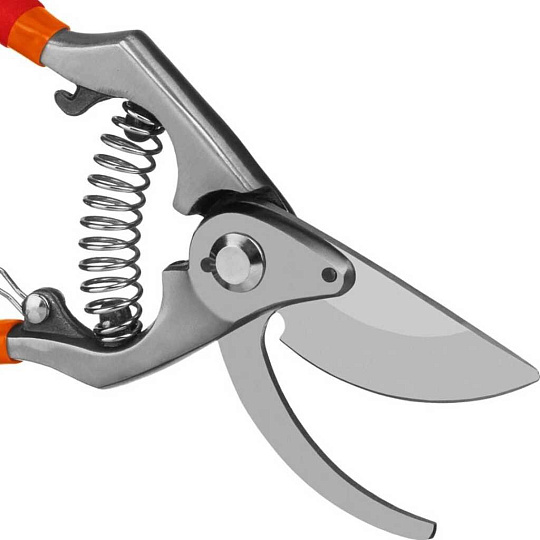 Секатор 210 мм, диаметр реза 25 мм, лезвие угловое, цельнокованый, Grinda, G-7, рукоятка сталь, 423107