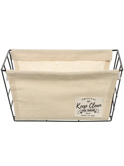 Корзина для хранения, 30х20х15 см, прямоугольная, бежевая, A290104