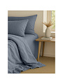 Постельное белье евро, простыня 240х215 см, 2 наволочки 70х70 см, 2 наволочки 50х70 см, пододеяльник 200х220 см, Silvano, вареный хлопок, Синий - фото 2