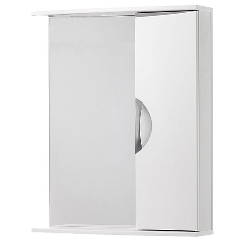 Зеркало-шкаф левое, 55х70 см, прямоугольное, белое, с полочкой, Doratiz, Афина 55, 2711.660