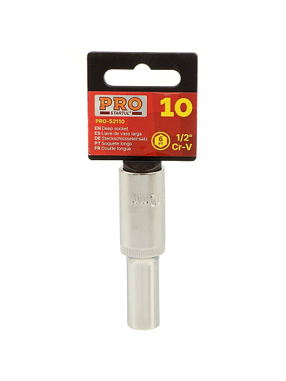 Головка торцевая 6-гранная, 1/2&quot;, 10 мм, глубокая, Startul, PRO-52110