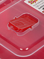 Контейнер пищевой пластик, 22.5х15.5х6.5 см, красный, прямоугольный, 2х0.6 л, с клапаном, DDStyle, 31205 - фото 4