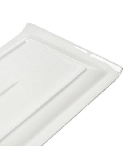 Блюдо керамика, прямоугольное, 21х35.6х2.7 см, белое, Грейс, Daniks, Y6-6003/Y4-9170