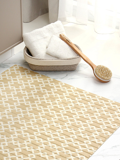 Коврик для ванной, антискользящий, 0.8х15 м, вспененный ПВХ, Вилина, Виктория, V24BG