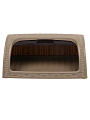 Хлебница пластик, 41.1х26.9х18.1 см, коричневая, Dunya Plastik, 05330 - фото 4