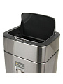 Контейнер для мусора нержавеющая сталь, 14 л, прямоугольный, сенсорный, без батареи, Y4-9345 - фото 4