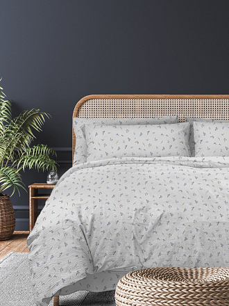 Постельное белье 2-спальное, 2 наволочки 50х70 см, пододеяльник 175х215 см, Silvano, поплин, 20463