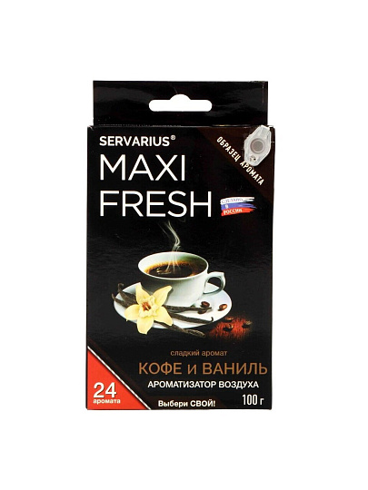 Ароматизатор в машину под сиденье, сухой, Maxi Fresh, Кофе и Ваниль, MF-119