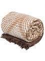 Плед евро, 200х220 см, 60% хлопок, 40% акрил, Karteks, Soft Komfort PS1429A, корица, 104/200.1429A