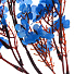 Цветок искусственный декоративный Ветка с цветами, 90 см, синий, Y6-10414 - фото 2