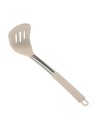 Набор кухонных принадлежностей 12 предметов, силикон, нержавеющая сталь, на подставке, бежевый, Satoshi, Тулон, 881-325