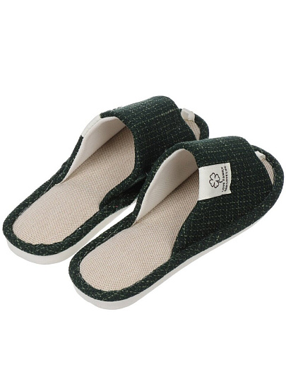 Тапки для женщин, изумрудные, р. 40-41, открытые, Клевер, A210169