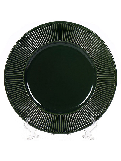 Тарелка обеденная, керамика, 27 см, круглая, Emerald Green, Domenik, TDP470/DMD031