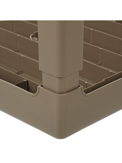 Стол для шезлонга пластик, прямоугольный, 48.5х40.5х42 см, пластиковая столешница, капучино, Adriano, Р6059КАП