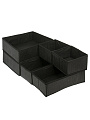Набор кофров д/хранен, 6 шт (29*29*11-2; 28*13.5*9.8-2; 15*15*10-2), черн клетка, A190050 - фото 4