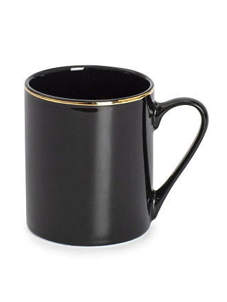 Кружка фарфор, 330 мл, Black Gold, Domenik, DM3014