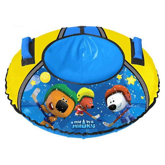 Санки-ватрушка Nika, Лабиринт Ми-ми-Мишки, 80 см, 80 кг, с буксировочным тросом, с ручками, усиленная камера, ТБ1-80/ММ