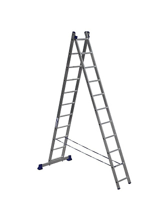 Лестница 2 секции, 11 ступеней, алюминий, 5.06 м, 150 кг, Alumet, 5211